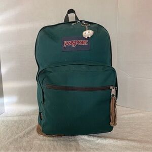 Jansport Backpack Green Suede Bottom